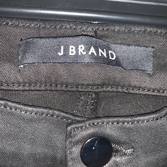 J Brand Mid Rise Skinny Coated Black Lace Jeans, Size 25 (Rare) - Picture 4 of 16